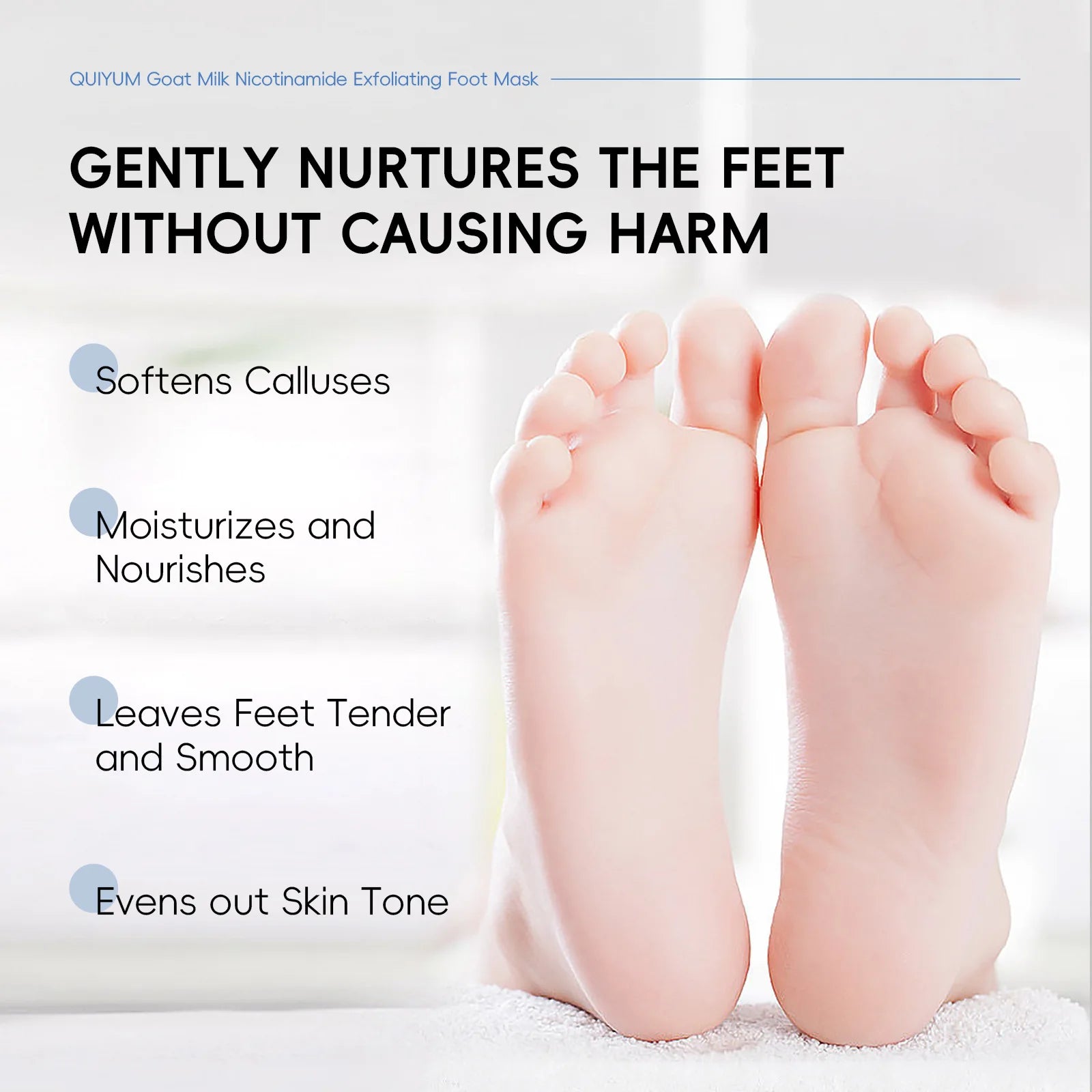 Exfoliating Foot Mask Feet Peeling Mask Spa Socks Smooth Dead Skin Remover Moisturizing Whitening Anti-Cracked Foot Skin Care Qme