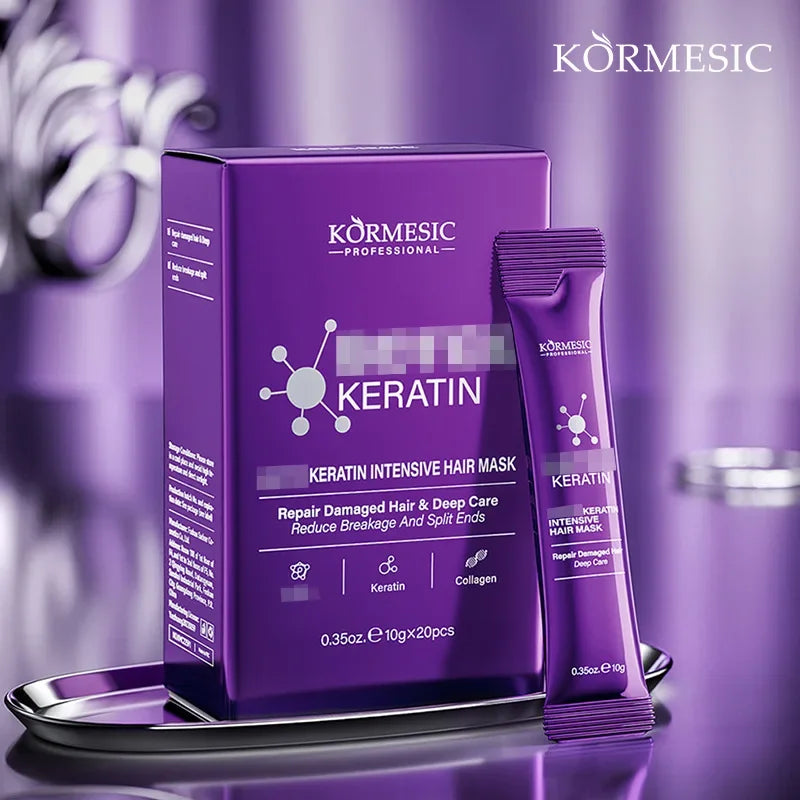 Keratin Hair Mask Magical 5 Second Repair Damage Frizzy Soft Smooth Shiny Hair Deep Moisturize Treat Repair Hair Care Mask Qme