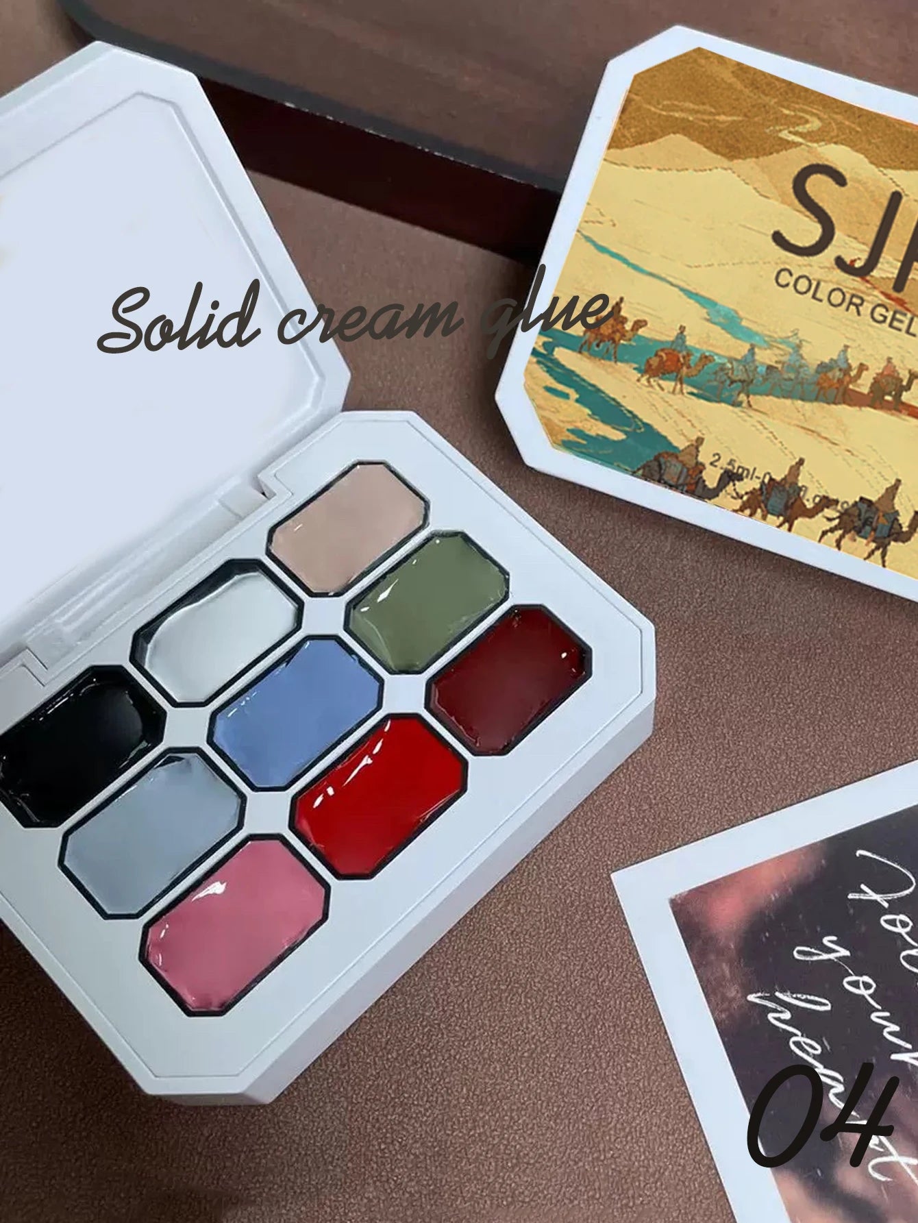 5 9 Colors Solid Nail Polish Palette Peelable UV LED Lacquer Salon Qme
