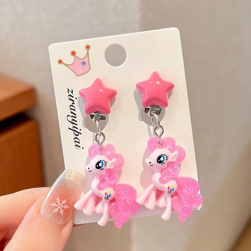 Hello Kitty Kuromi Cartoon Ear Clips Discomfort-free Fake Earrings Qme 3