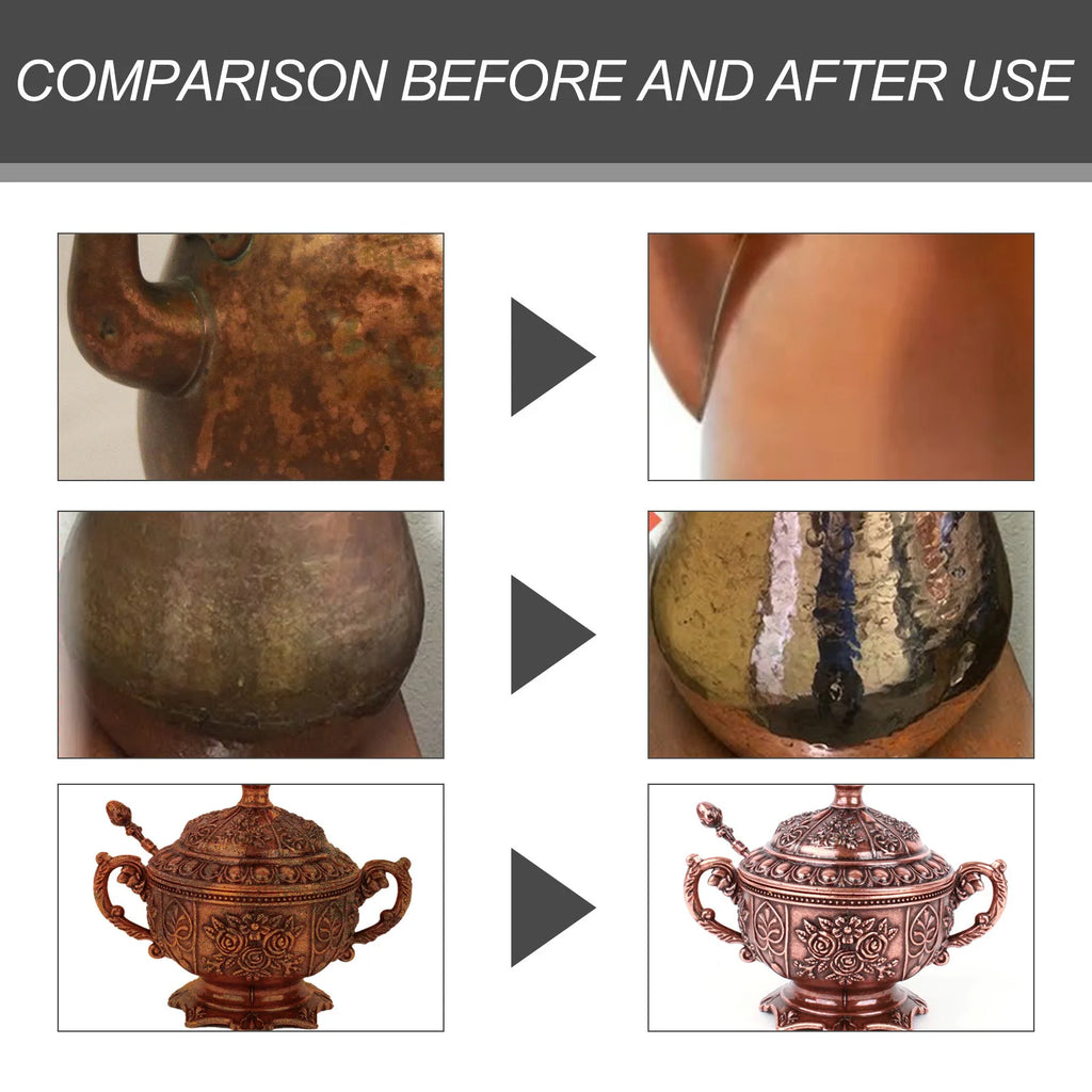 Copper Cleaner Rust Tarnish Remover Metal Stain Clean Kitchen Copperware Brassware Cleaner Copper Polish Decontamination Paste Qme