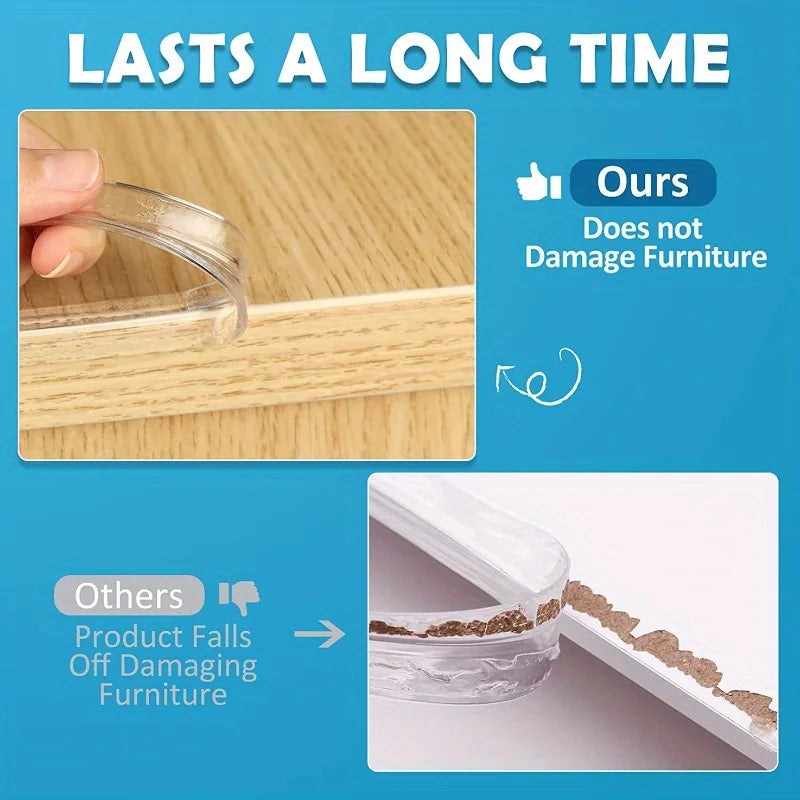 Edge Protector,Soft Proofing Corner Protectors with Strong Pre-Tape Adhesive for Desk Wall Furniture Corner Safety Protection Qme