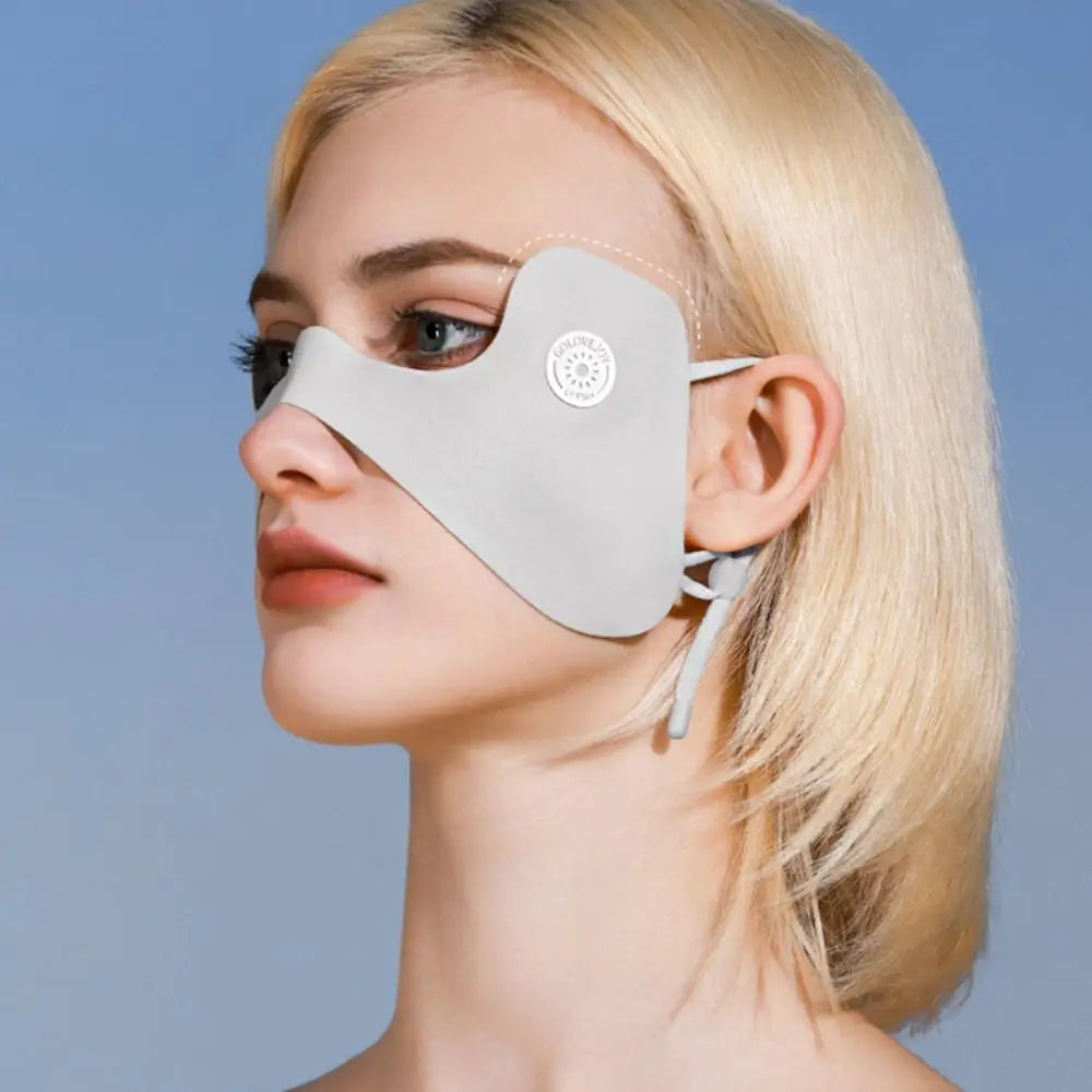 Breathable Sunscreen Face Scarf Ice Silk Mask Summer Eye Patches Qme