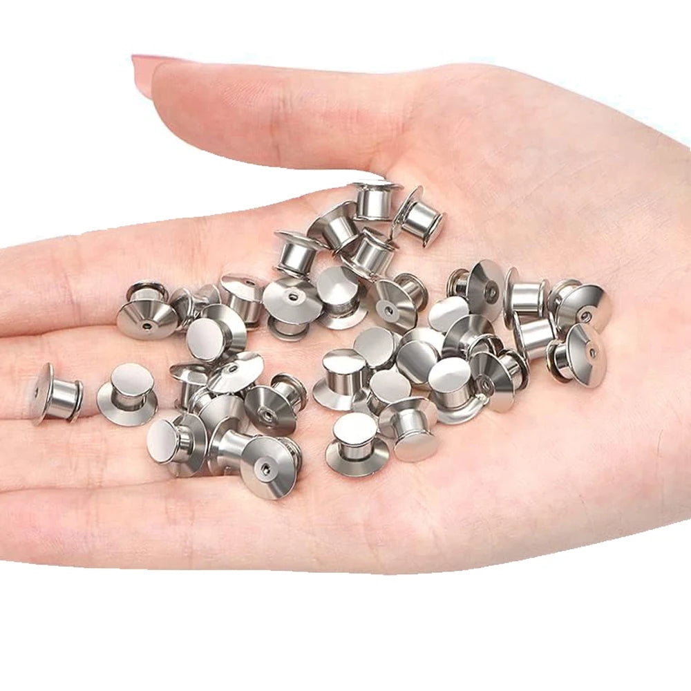 10/30/50pcs Safety Brooch Lock Metal Pins Back Keeper Caps Clasps for DIY Jewelry Making Accessories Findings Supplies Crafts Qme