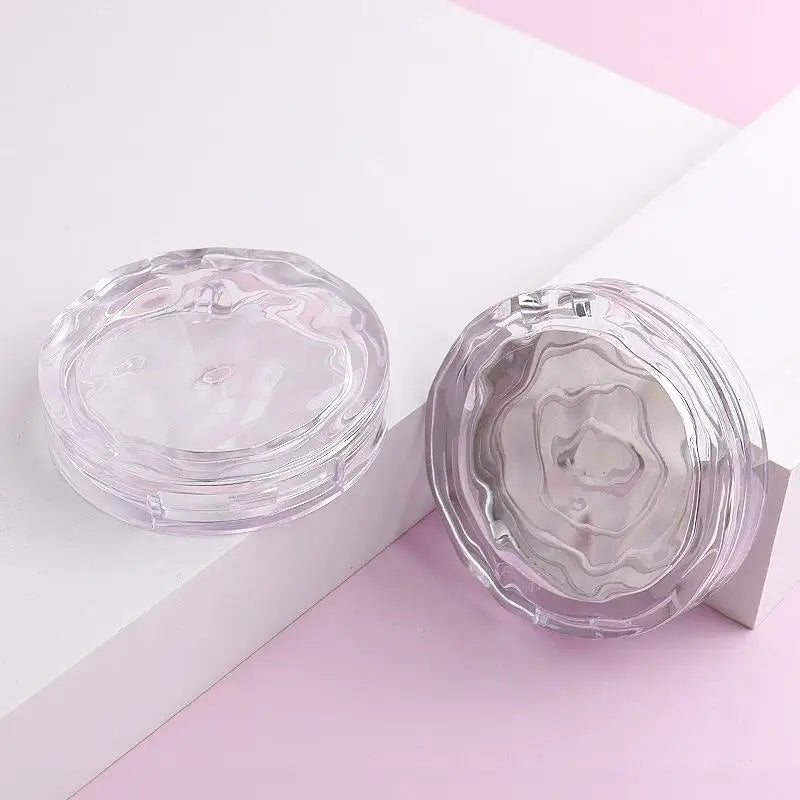 Innovative Clear Wavy Blush Box Seamless Makeup Organization Powder Qme
