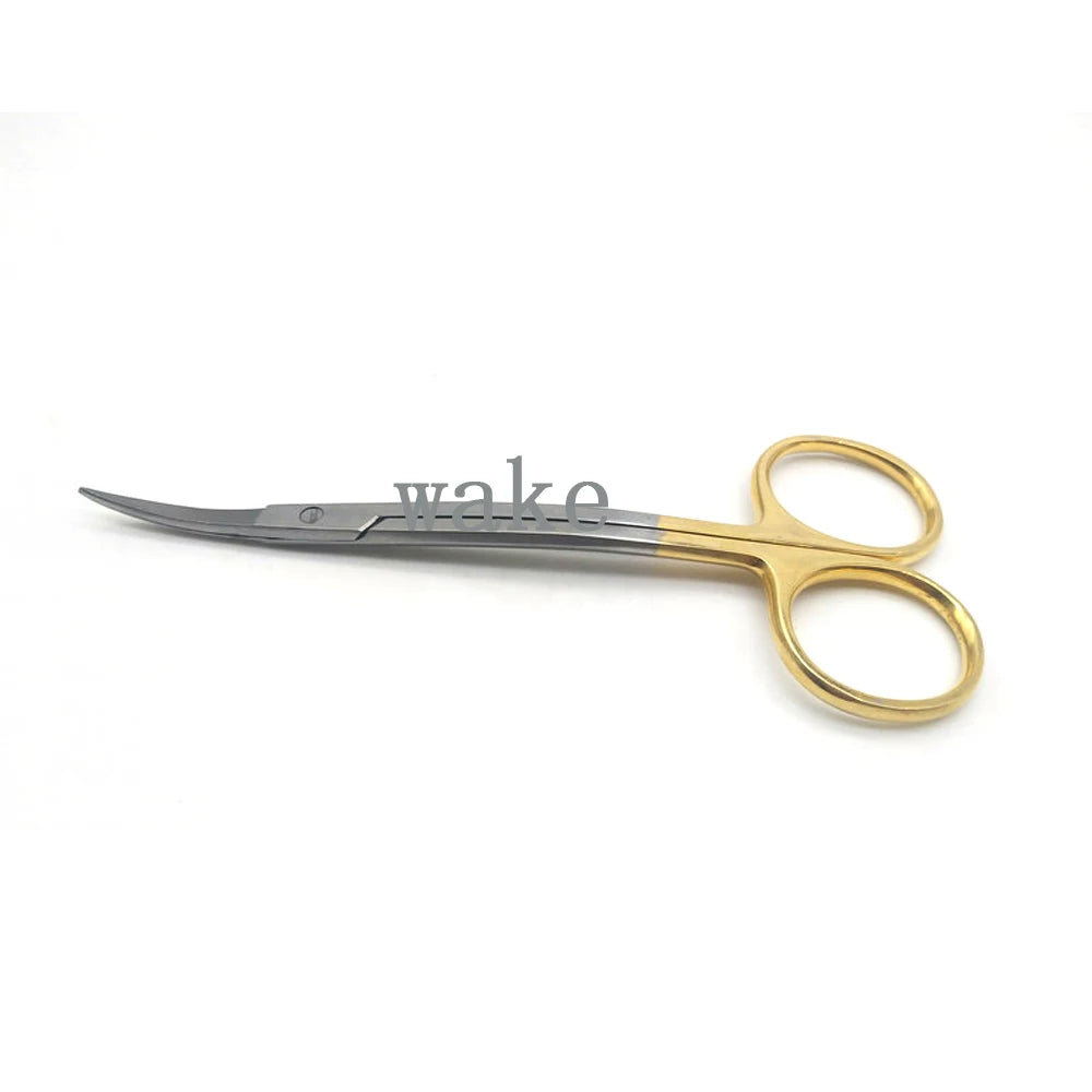 Dental Stainless Steel Scissors Curved Wave Sharp Durable Medical Qme