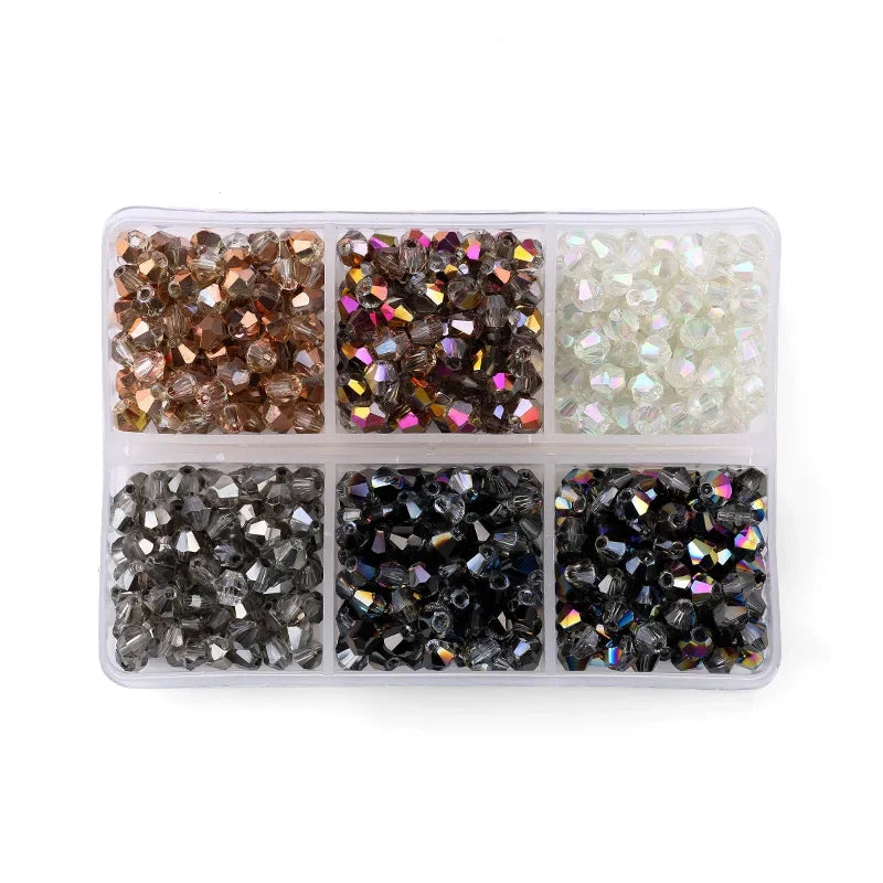 600pcs/lot 4mm Plated Color 5238 Bicone Beads Loose Spacer Beads Austria Jewelry Beads for Sewing Diy Supplies Jewelry Making Qme 6-ab