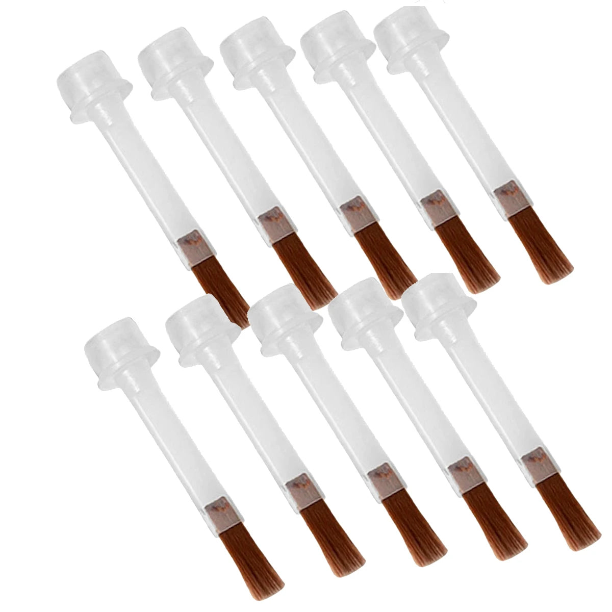 1 Disposable Nail Polish Brush Bottle Replacement Soft Bristles Qme 10PCS-flat head