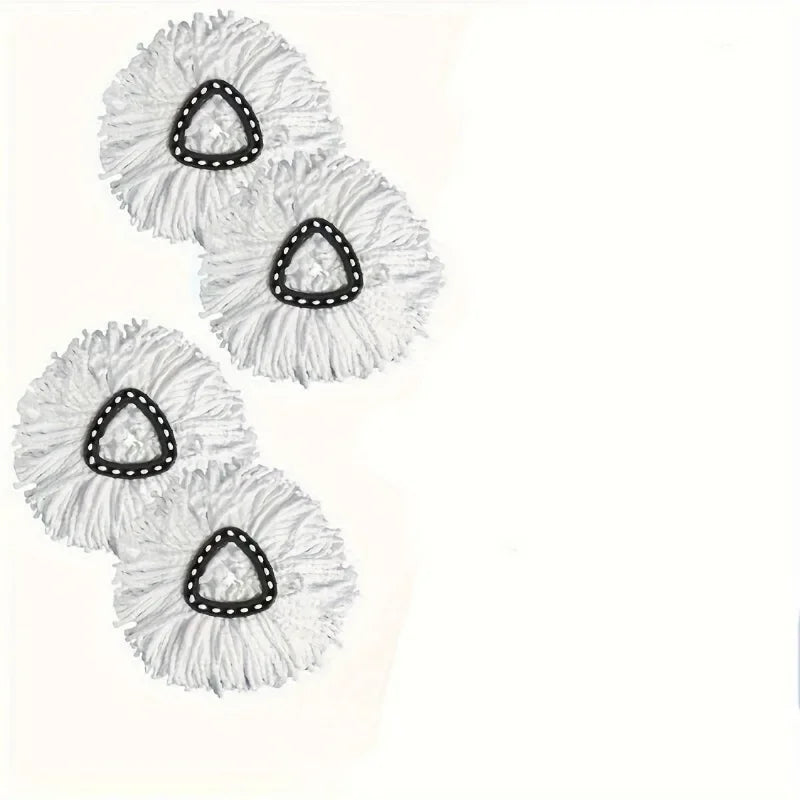 4pcs, Spin Mop Head, Replacement Mop Head For Spin Mop, Washable Durable Mop Head Refill, Wet And Dry Cleaning Qme