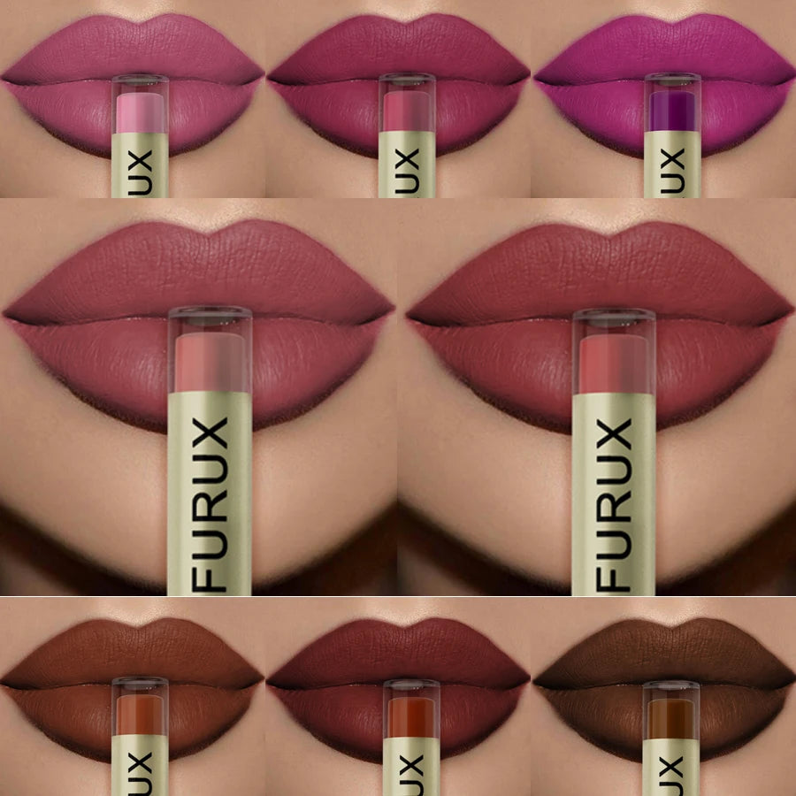 20 Colors Dark Brown Nude Liquid Lipsticks Waterproof Velvet Matte Qme