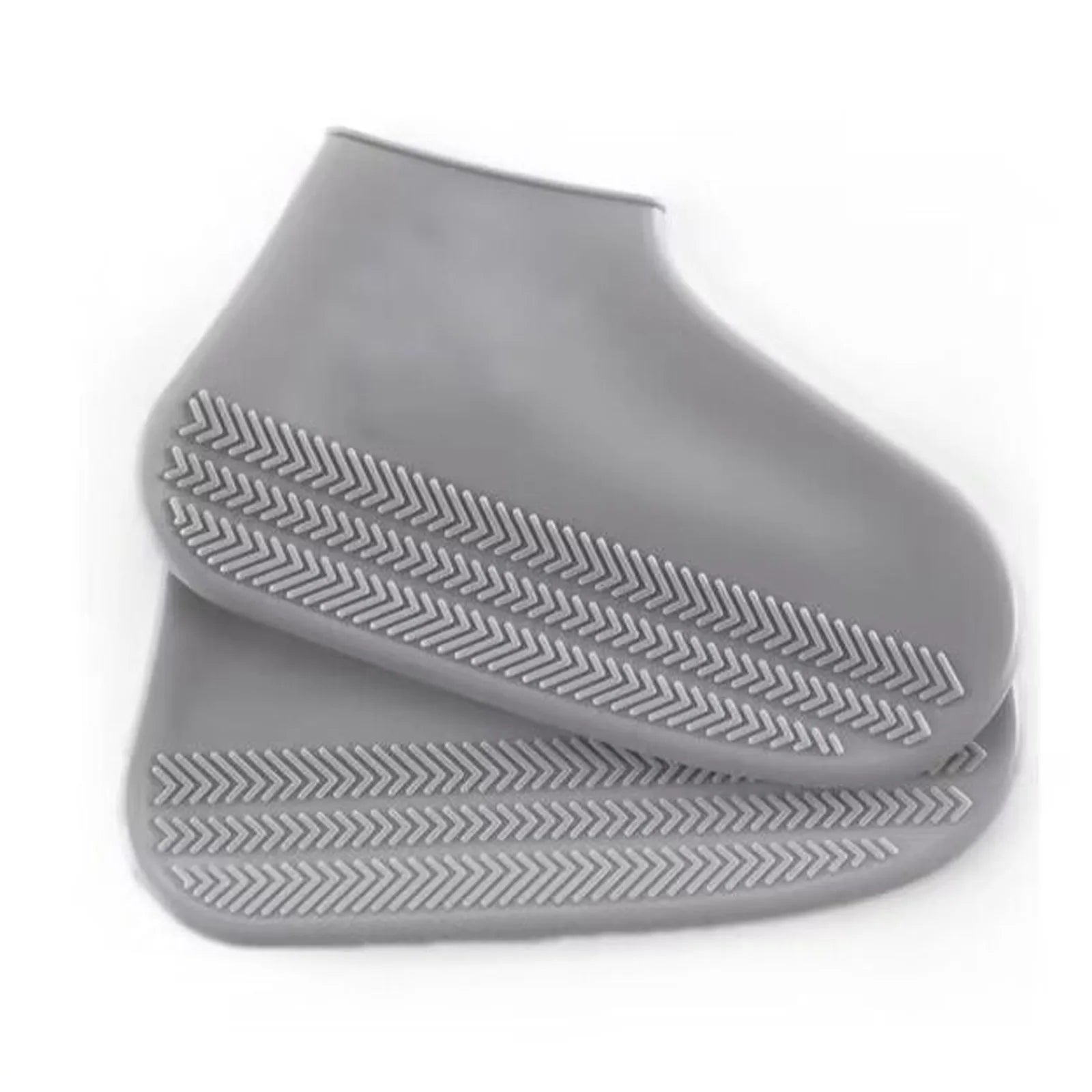 Reusable Silicone Rain Shoe Covers Foldable Waterproof Overshoes for Adult Kid Outdoor Cycling and Walking Non Slip Shoes Cases Qme Gray S