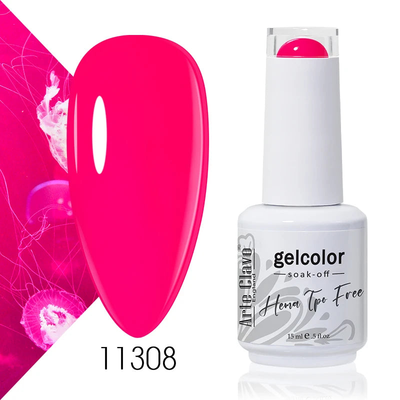 Arte Clavo Red Series Nail Polish Party Colors Gel Varnishes All Qme