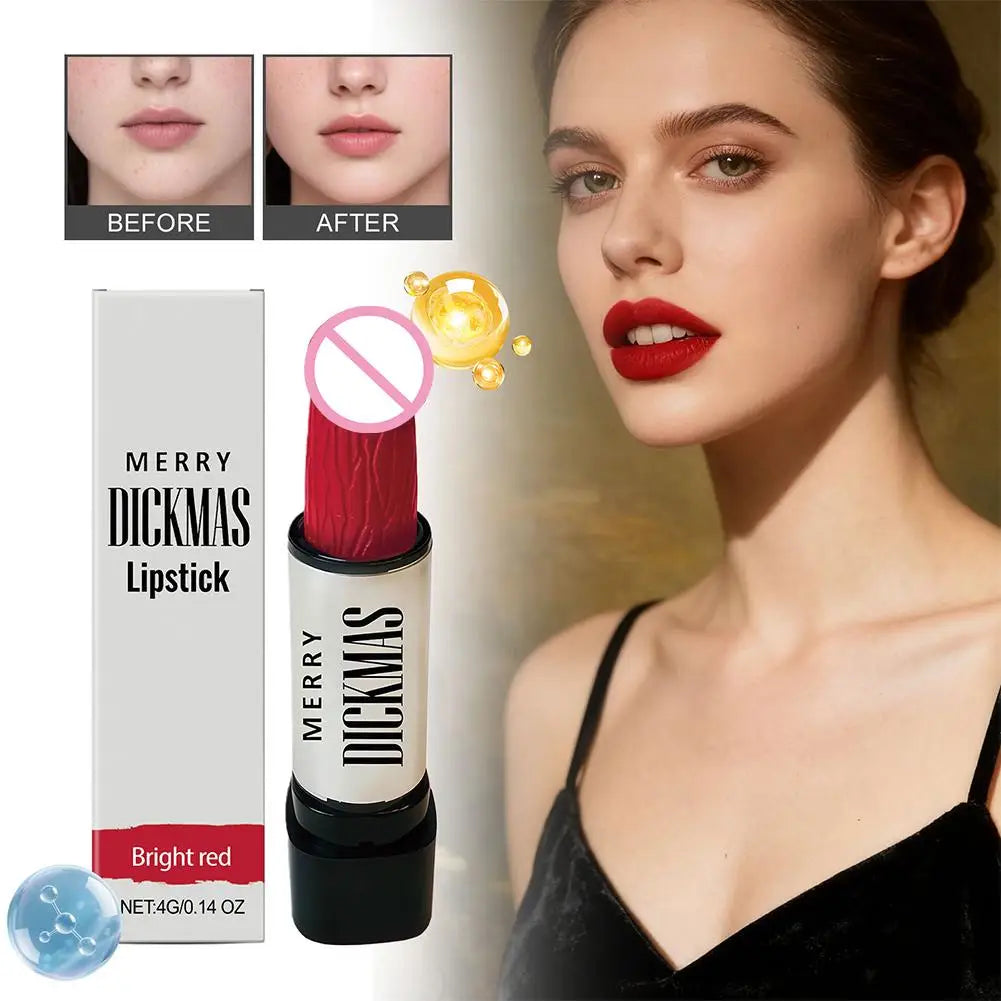Funny Lipstick Gag Women Matte Texture Velvet Long Lasting Full Qme 02 red