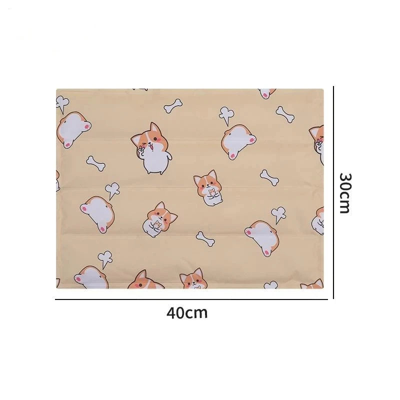 Reusable Pet Cooling Mat Waterproof Gel Pad Dogs Cats Summer Non Qme A1