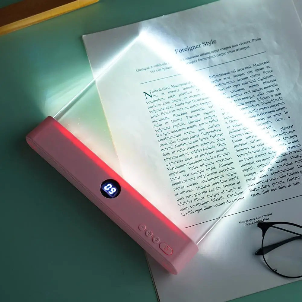LED Reading Light At Night Bed Flat Book Lights Lovers Illuminator Qme