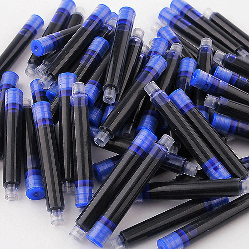 36-100Pcs Colorful Ink Sac Refill Set, 3.4mm Black Blue Red Pen Cartridges for Smooth Writing School & Office Supplies Qme