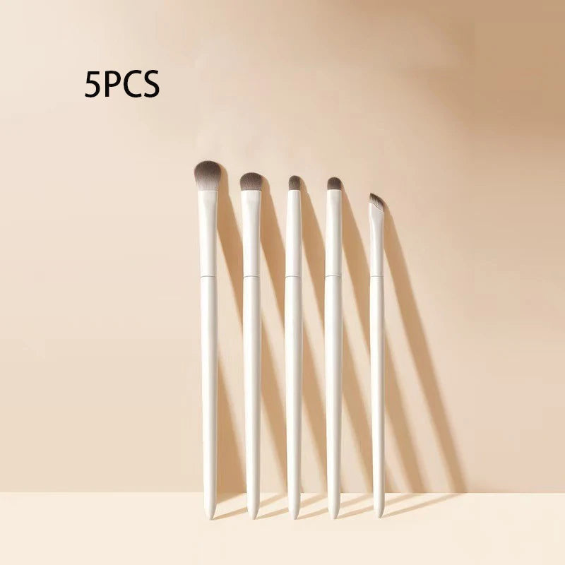 5 8 Natural Eye Makeup Brushes Detail Eyeshadow Brush White Ultra Qme 5PCS China Mainland