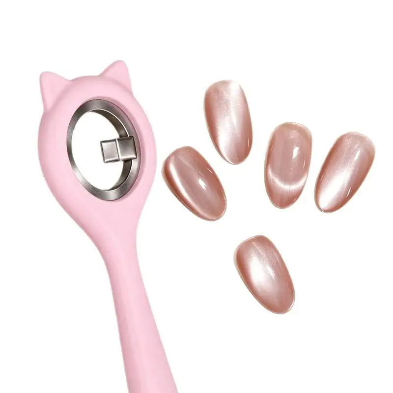 3-Second Hollow Cat Eye Magnet Strong Power Ring Handle Fast Black Qme