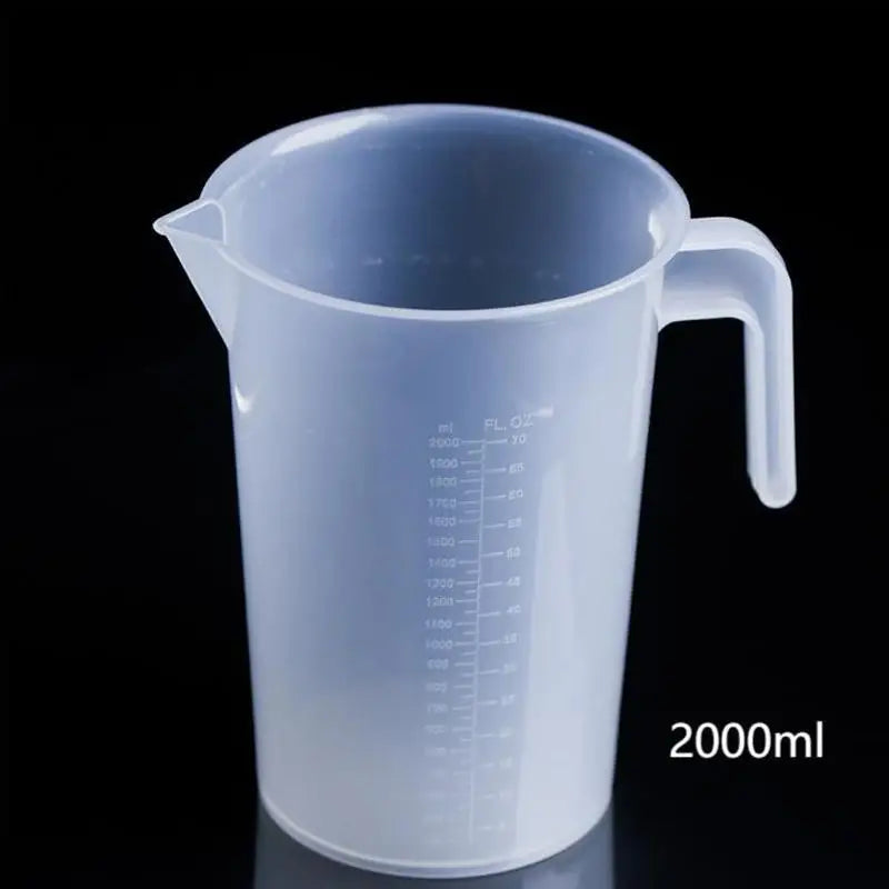 500–2000ml Graduated Plastic Beaker , Chemical-Resistant Measuring Cylinder for Science Lab, DIY Projects & Home Experiments Qme B3