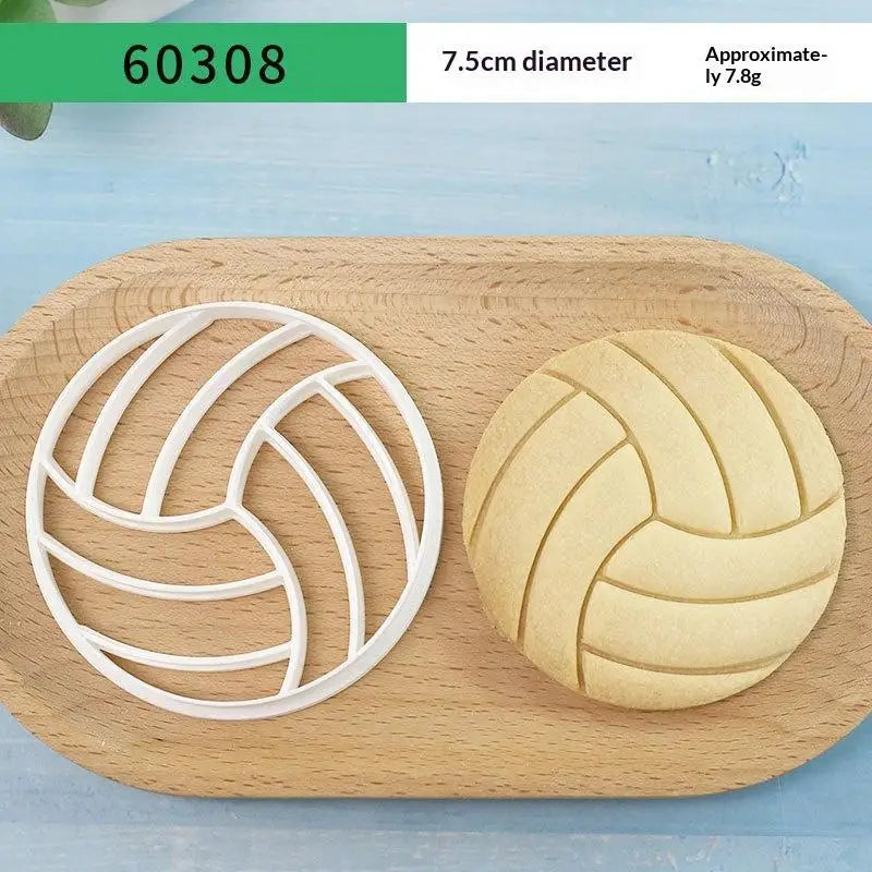 Sports Cookie Cutter Set: Football, Rugby, Basketball Shapes for Birthday Cake, Cupcake Decorations & Themed Baking Fun Qme H