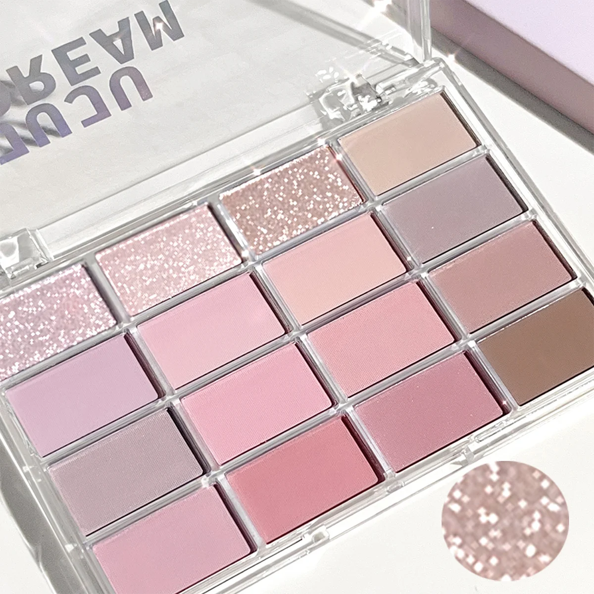 16-Color Eyeshadow Palette Matte Shimmer Nude Earth Tones Silky Qme