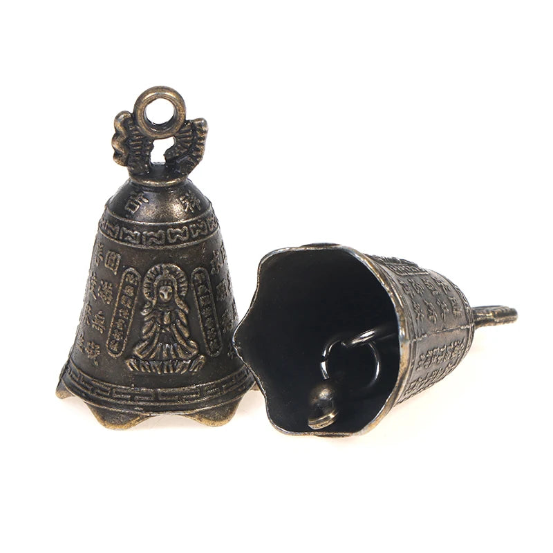 Copper Sculpture Pray Guanyin Bell Antique S Mini Brass Qme