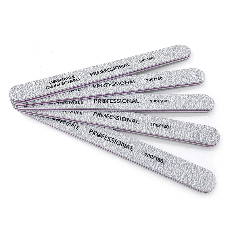 Lot Nail File 100 180 Professional Manicure Buffer Pedicure Files Qme
