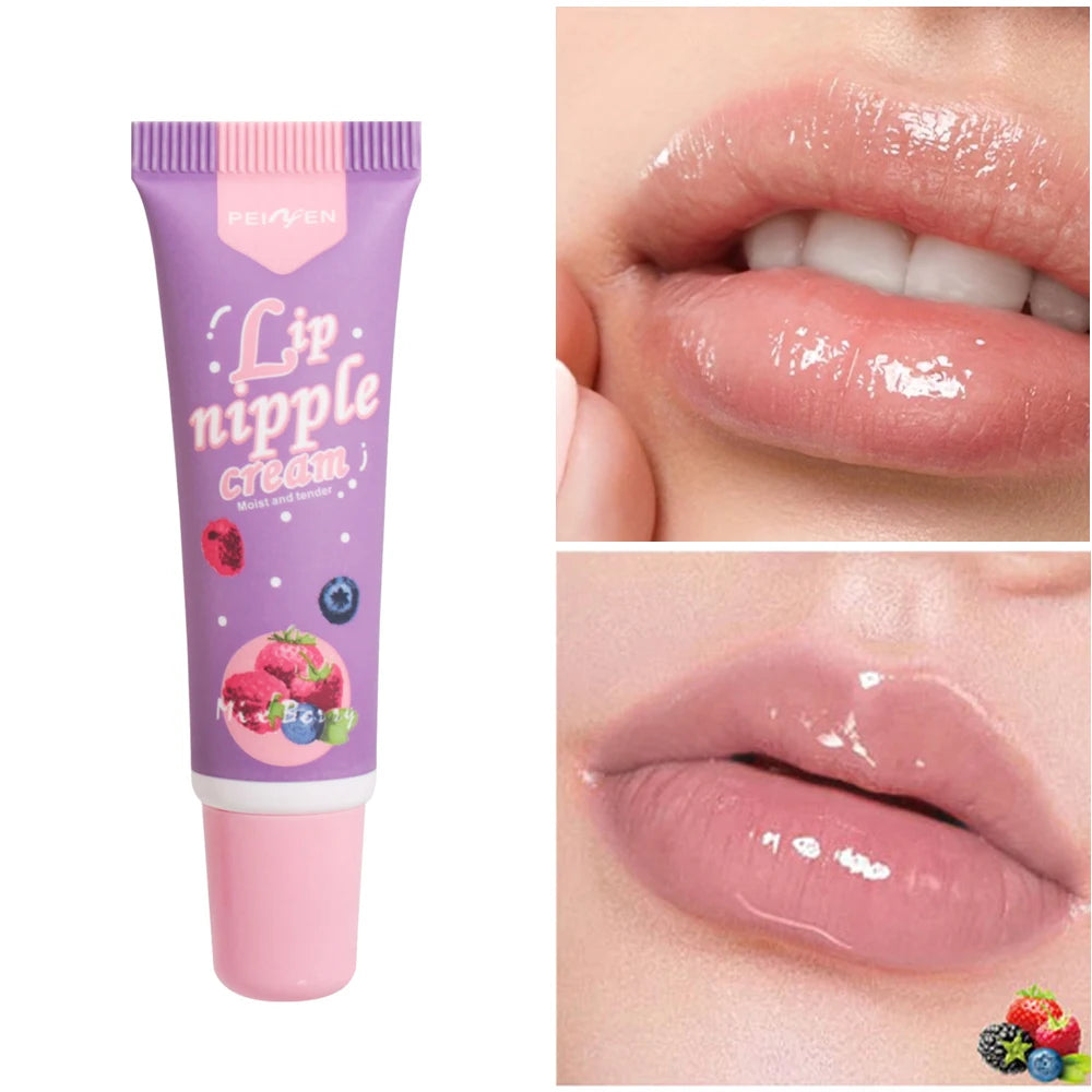 Shimmering Hydrating Lip Oil Tinted Argan Fruit Flavors Nourishing Qme Mix berry