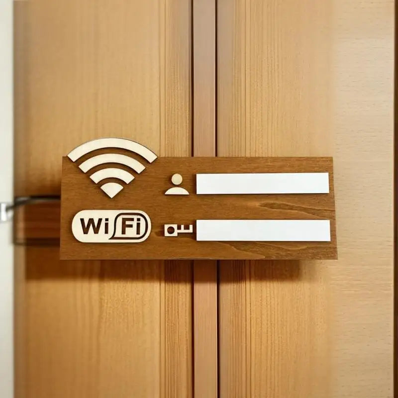 Multi-purpose Home Decor Accessory Rustic Wooden Wifi Password Sign Qme