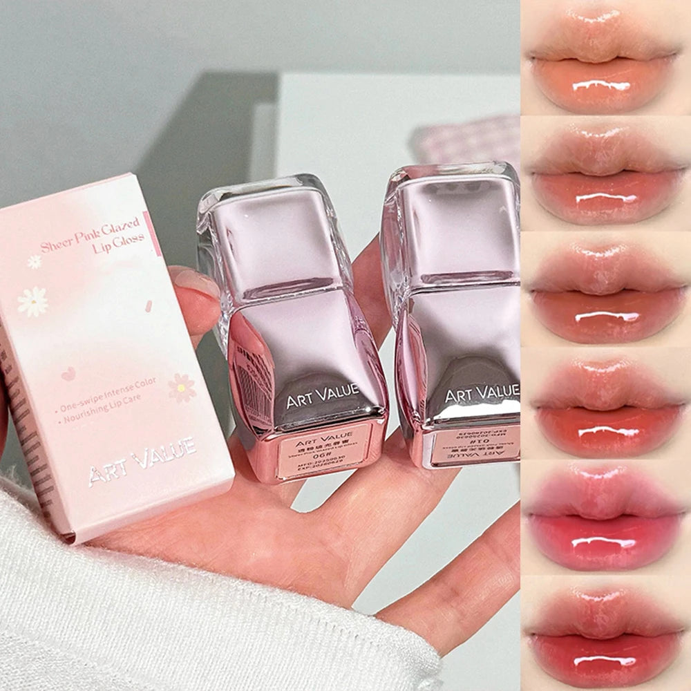 Art Value Mirror Shine Lip Gloss Hydrating Moisturizing Long-lasting Qme