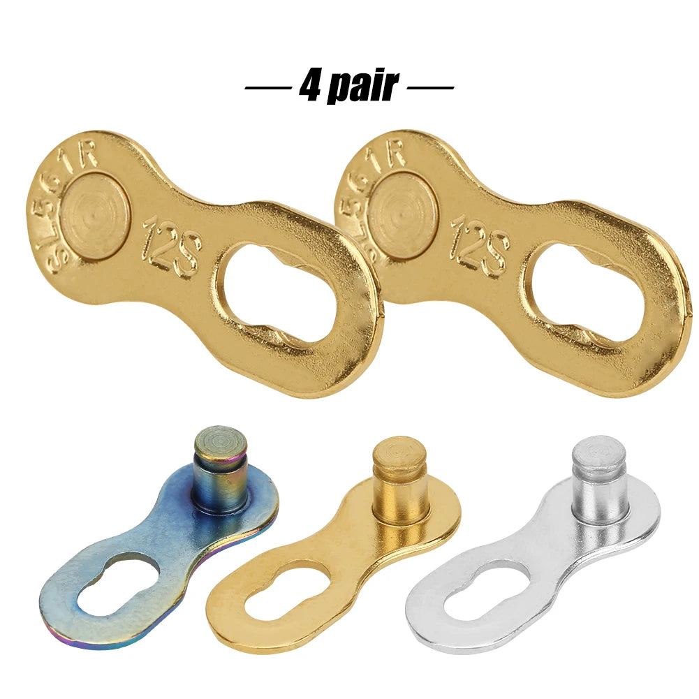 Bike Chain Link 4Pair Steel Bike 12Speed Chain Missing Link Connector Parts Cycling Accessory Chain Link Bike Chain Part Qme