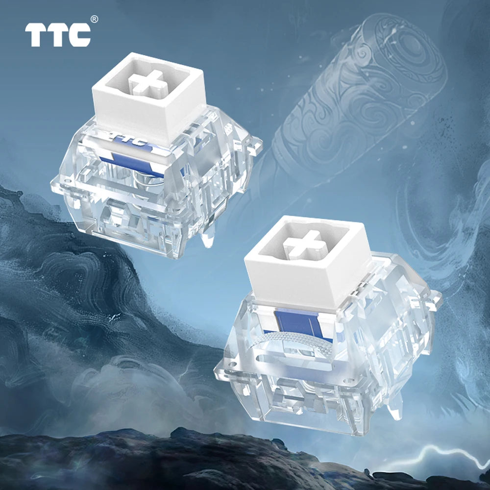 TTC RGB King Sacred Heart Magnetic Switches Linear Factory Lubed Freely Setting Pre-Travel Soft Elastic Magnetic Keyboard Switch Qme