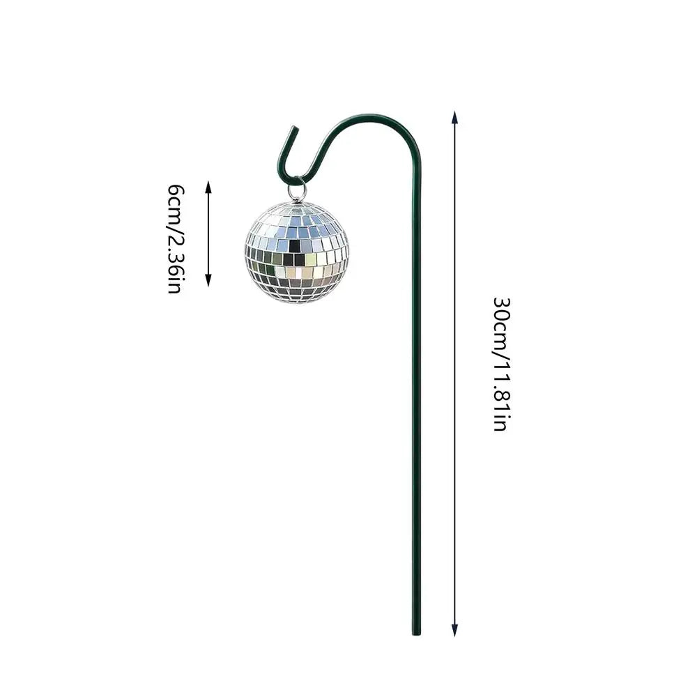 Plant Stake Pot Ornaments Disco Ball Planter Patio Lawn Walkway Home Qme 2.4 inches China Mainland