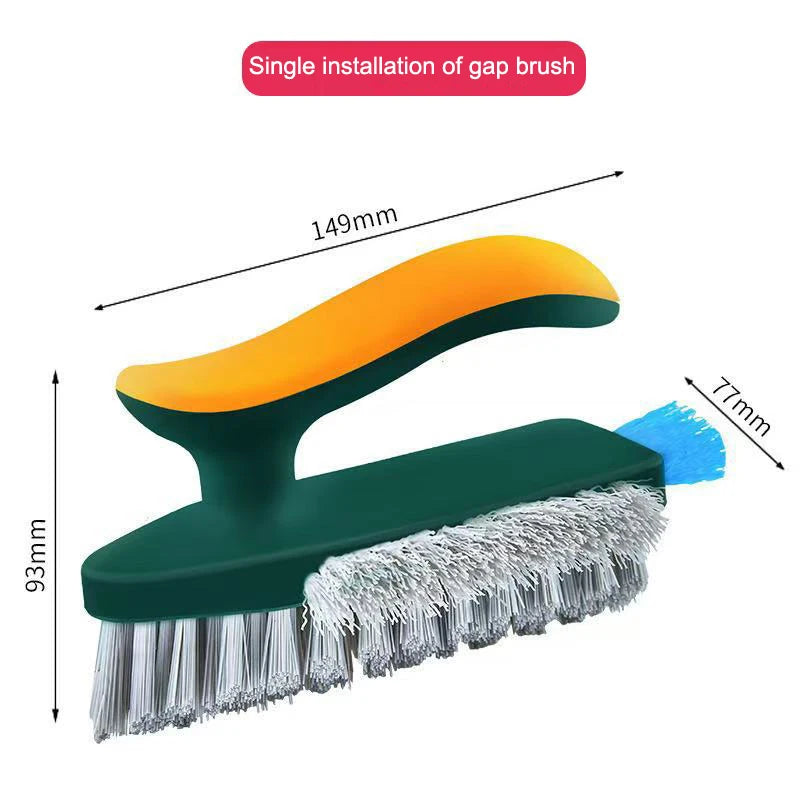 CC114 1 V-shape Crevice Scrubber Brush Kitchen Bathroom Tile Floor Qme green 149mm