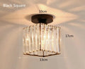 Crystal Ceiling Light Corridor Channel Ceiling Lamp Luxur Balcony Aisle Lamp Home Foyer Track Light Kitchen Ceiling Light Qme Square Black