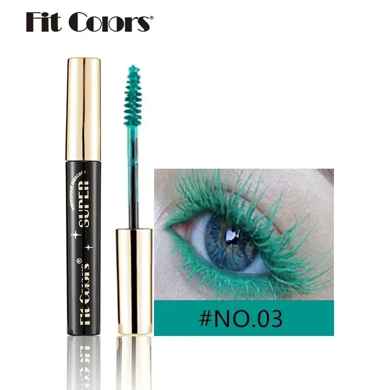 5D Silk Fiber Mascara Lash Color Mascara Waterproof 14 Colors 3D Mascara Eyelash Extension Thick Lengthening Eye Lashes Cosmetic Qme 03