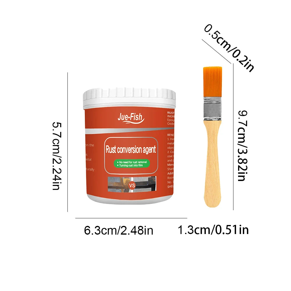 300g Metal Surfaces Rust Remover Water Based Paint Metal Rust Converter Anti-rust Protection Car Coating Primer Rust Inhibitor Qme