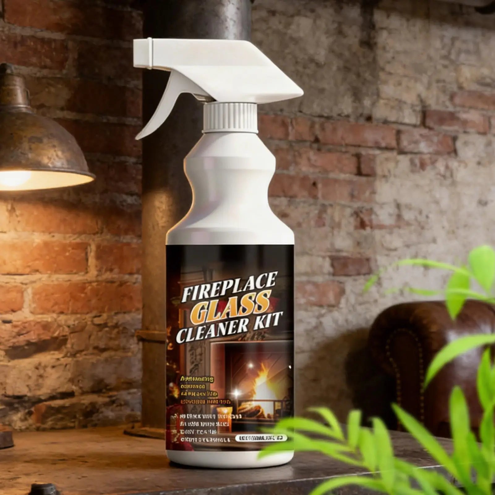 Fireplace Glass Cleaner Heavy-Duty Cleaning Agent 150ml Fireplace Glass Hearth Cleaner for Steel Grates Screen Brick Tile Marble Qme