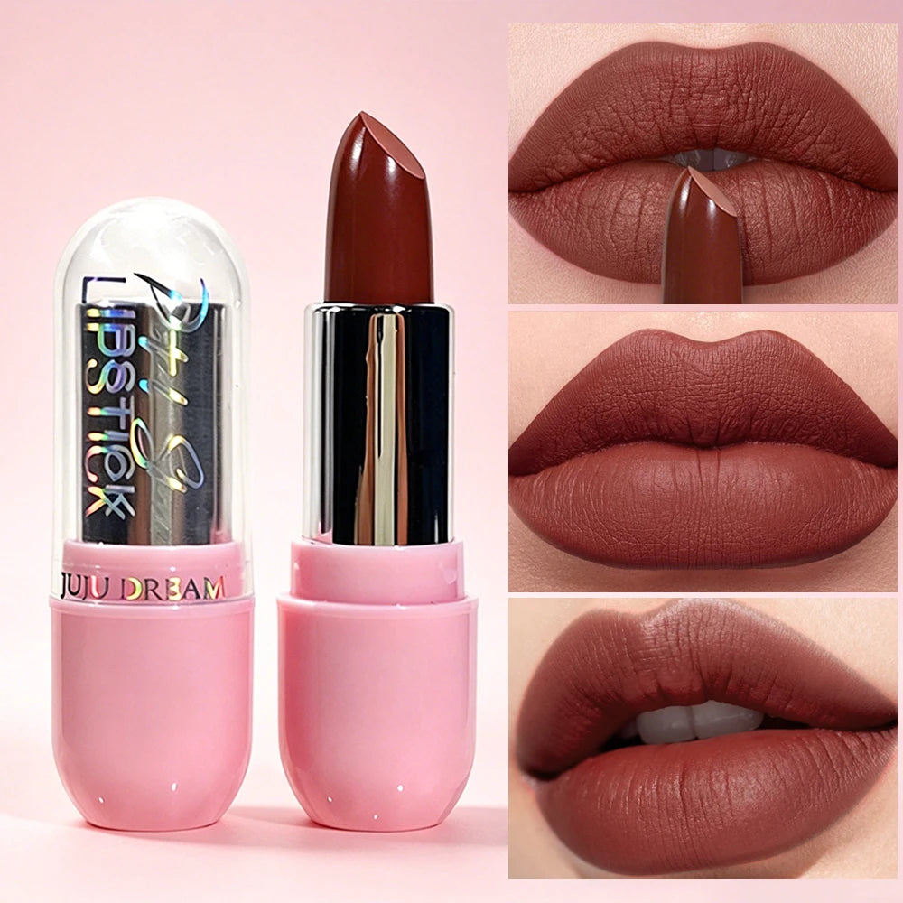 Long-lasting Pearlescent Lipstick Hydrating Smooth Non-stick Qme
