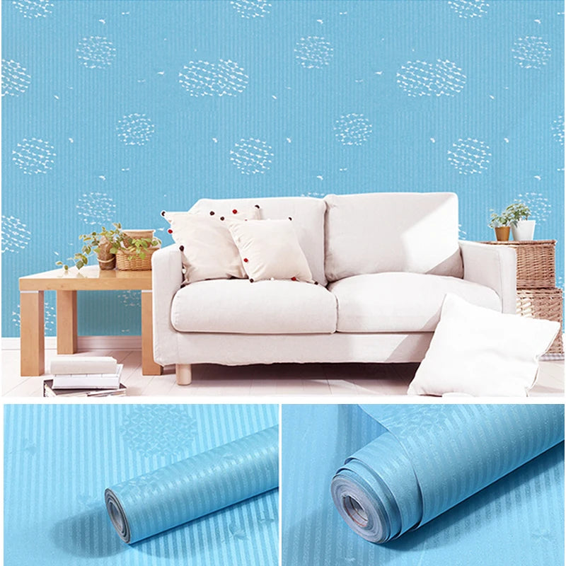 3D Solid Vinyl Self-adhesive Wallpaper Walls Rolls Contact Paper Qme