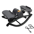 Rock Stepper Exercise Equipment Portable Silent Lateral Stepper Machine for Home Apartment Dorm Office Gym Legs Abs Glutes Women Qme Black