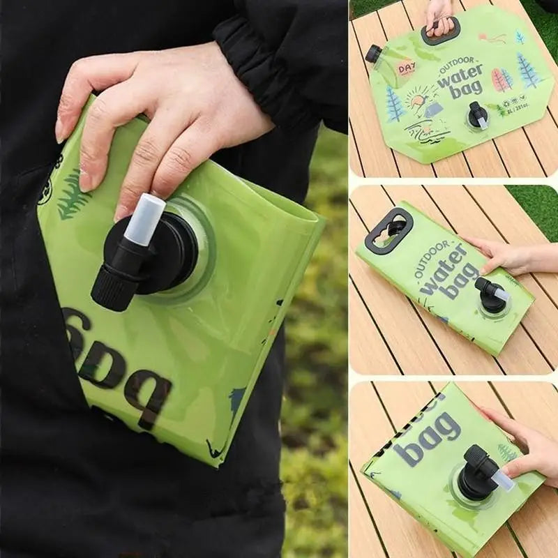 Portable Camping Beer Bag Foldable Drinking Water Bucket Large Qme
