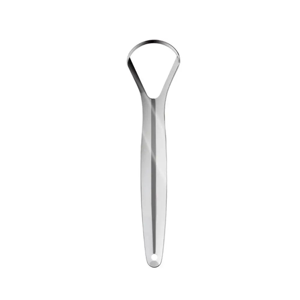 Portable Single Layer Tongue Scraper Reusable Stainless Steel Oral Mouth Brush Tongue Scraper Fresh Breath Maker Qme sliver