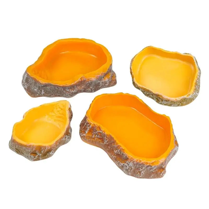 Suitable Indoor Reptile Landscaping 1-piece Rock-shaped Water Food Qme