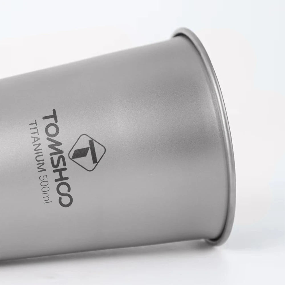 TOMSHOO Outdoor Camping Titanium Cup Pure Titanium Water Cup Beer Mug Portable Qme
