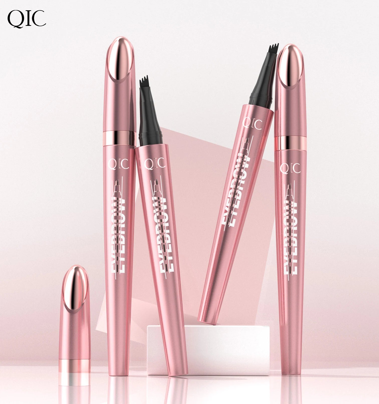 Four Claw Liquid Eyebrow Pen Waterproof Sweatproof Long Lasting 3D Wild Brow Microblading Makeup for Beginners Qme
