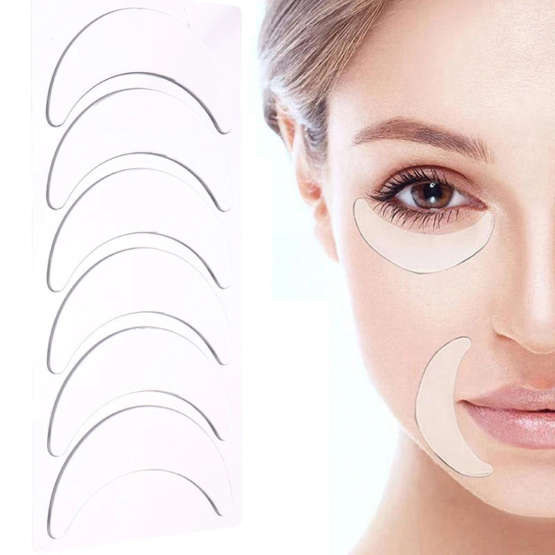 3 Pairs Reusable Waterproof Silicone Anti-wrinkle Eye Pads Facial Qme