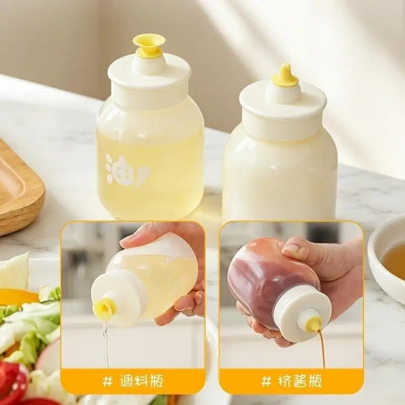 1 Leakproof Kitchen Squeeze Oil Bottle BPA Sauce Container Cooking Qme