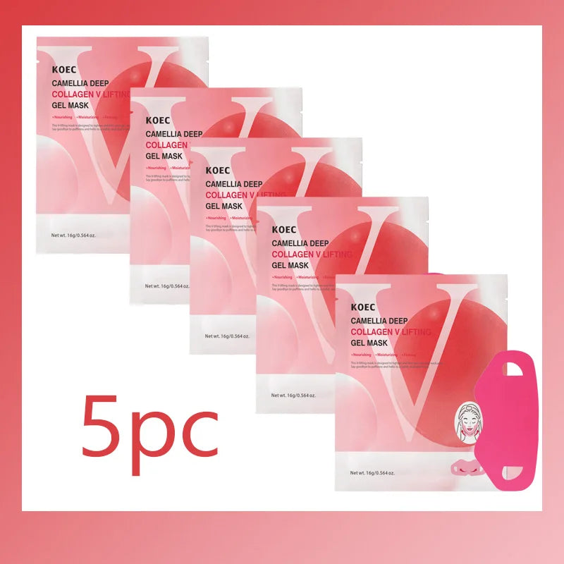 Women Face Slimming Bandage V Line Face Lifting Mask Double Chin Reducer Facial Strap for Firming Tightening Skin Care Product Qme 5pc