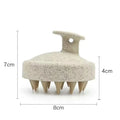 Silicone Shampoo Brush Body Massage Bath Shower Salon Hairdressing Qme Beige